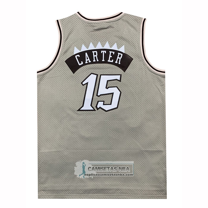 Camiseta Toronto Raptors Vince Carter NO 15 Mitchell & Ness 1998-99 Gris